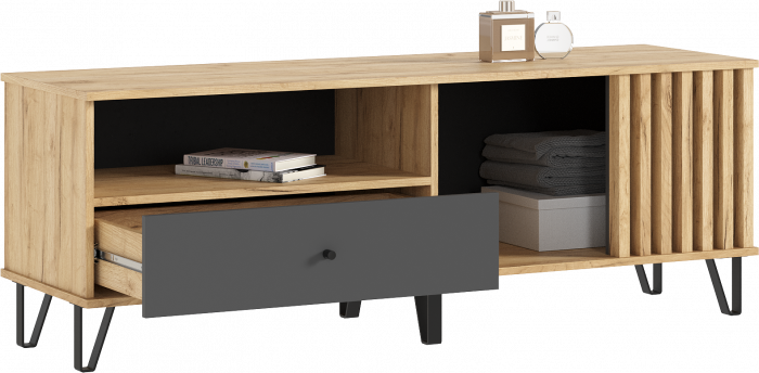 Роджина Тумба ТВ 1500, Дуб крафт/Графит