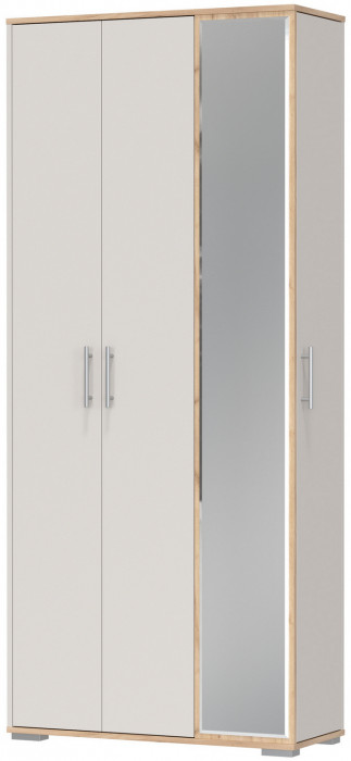 Прихожая 2-3421дкз/к.с Домино-мини, цвет дуб крафт золотой/кашемир серый, ШхГхВ 88х36х202 см., универсальная сборка