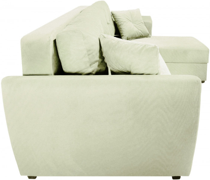 Диван-кровать угловой Амстердам Люкс, 160х200, еврокнижка, велюр, бежевый