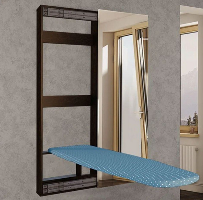 Гладильная доска "Смарт" с зеркалом венге