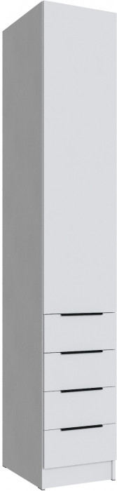 Шкаф Мадрид, композиция 8, Белый/Графит серый
