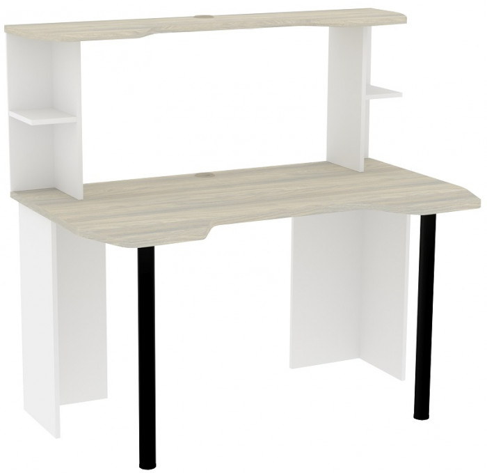 Надстройка для стола Аурелио 85, Блэквуд Сатиновый - Белый