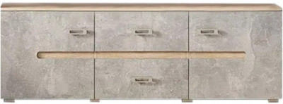 Ким Тумба ТВ, бетон темный/сонома (Дуб Сонома / Бетон темный)