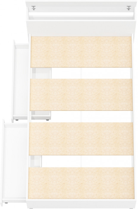 Ксения Кровать с ящиками 1200, белый