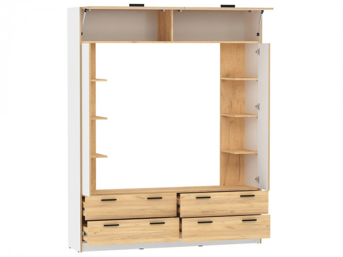 Гостиная Оттавия 1 Белый/Дуб золотой