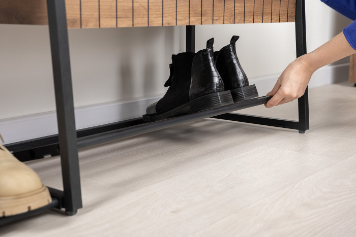 Гранд 15.124N Прихожая, дуб крафт табачный/искуственная кожа чёрная