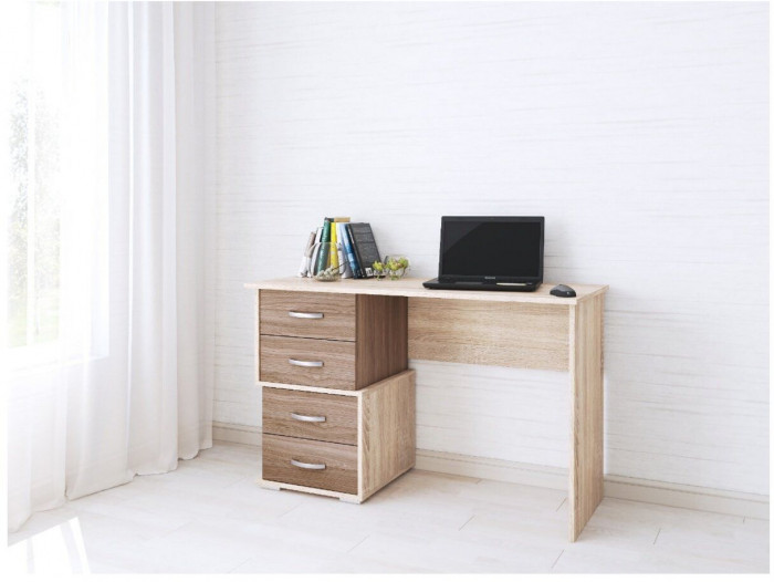 Письменный стол Сити-2 дуб сонома/ясень шимо