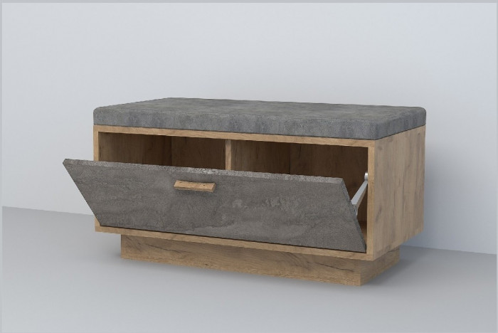 Эго Обувница ОБ-1 ПД (Камень Темный/Дуб Крафт Золотой)