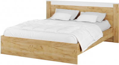 Кровать 1,4 Адель (1532*920*2180) дуб крафт золотой/белый