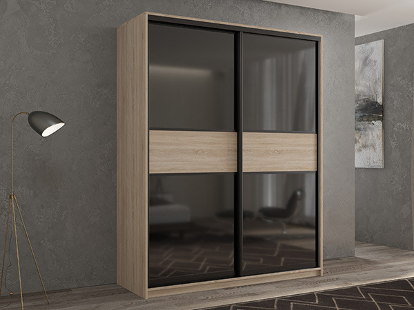 Шкаф-купе Кааппи 12 Сонома Светлый 160х60х230 см