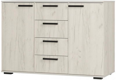 Комод Стандарт-2, Дуб крафт белый