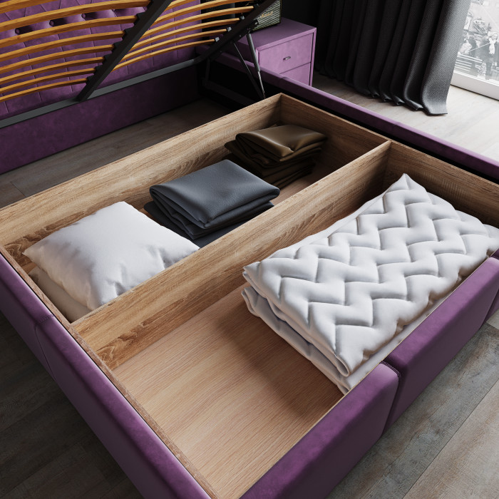 Октавия Кровать интерьерная 140 мятный ромб, ПМ