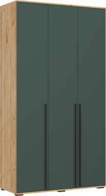Норд Шкаф 3-х створчатый 1200, Дуб крафт/Изумрудный