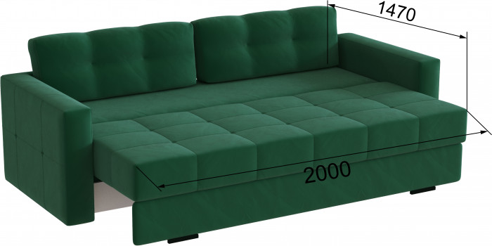 Диван раскладной Брэй изумруд