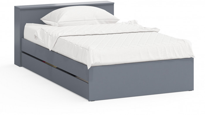 Ксения Кровать с ящиками 1200, графит