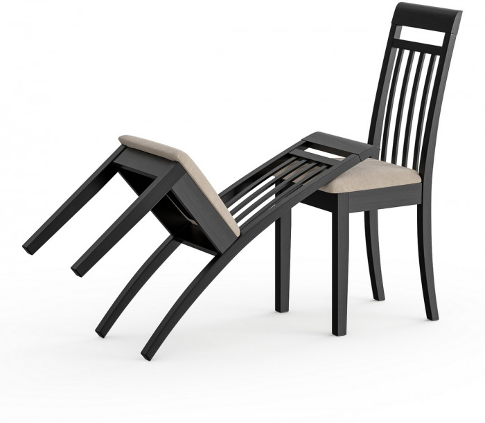 Два стула Мебель--24 Гольф-11 разборных, цвет венге, обивка ткань велюр капучино 25, ШхГхВ 40х40х100 см., от пола до верха сиденья 47 см.