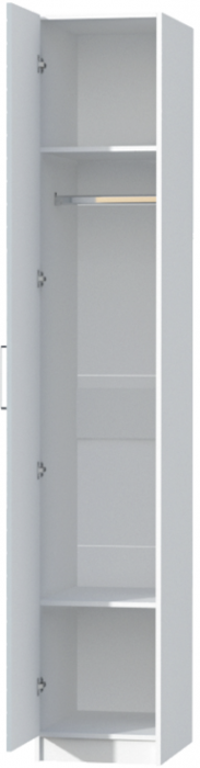 Шкаф-пенал №1 "Иннэс-7" - Белый/Монблан Р-856