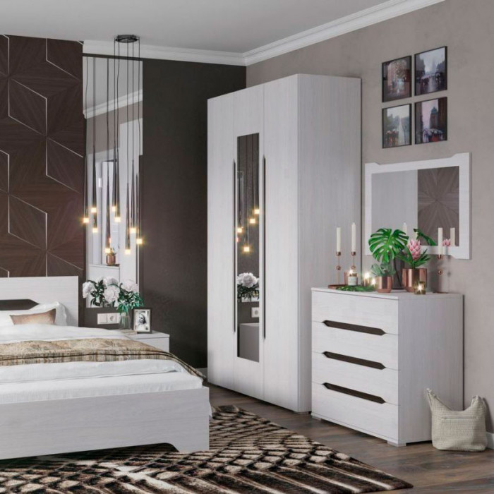 ВАЛЕНСИЯ КМ 011 комод 4 ящика (0,8х0,83х0,45) дуб анкор