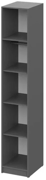 шкаф распашной Берген ШК-400 серый графит/серый графит