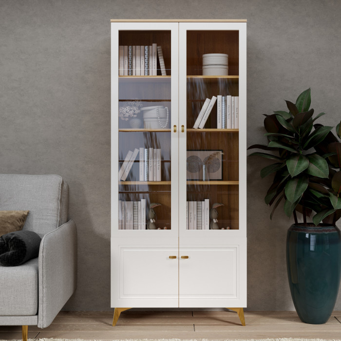 Шкаф-витрина 2-х дверная Вега Сапфир