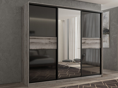 Шкаф-купе Кааппи 9 Эвок Окаменелый 230х60х230 см