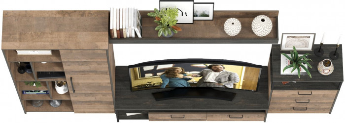 Трувор Гостиная 089, дуб гранж песочный/интра