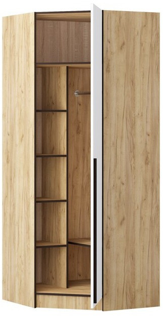 Шкаф Бастион ЛДСП угловой (Белый древесный)