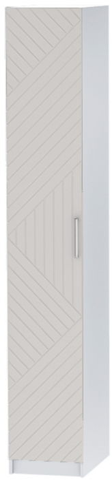Шкаф-пенал №1 "Иннэс-7" - Белый/Тирамису матовый