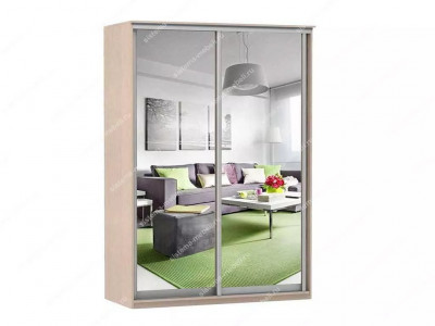 Шкаф купе Модерн 1490х450 2-х дверный 2-х секционный зеркальный ясень
