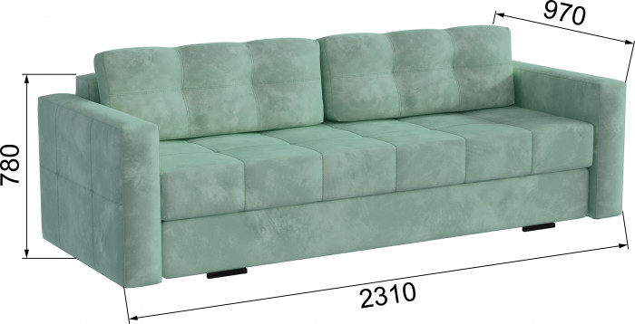 Диван раскладной Брэй мятный