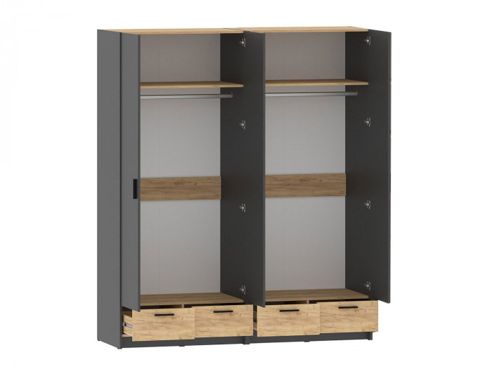 Спальня Оттавия 6 Антрацит / Дуб золотой