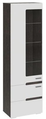 Фьюжн ТД-260.07.25 Шкаф для посуды (Белый глянец, Венге Линум)