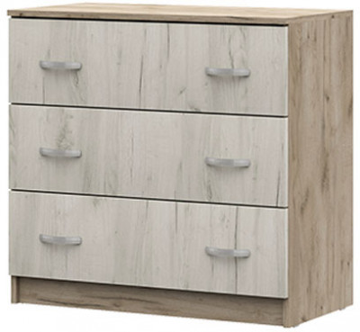 КМ 551М Бася ЛДСП комод дуб крафт серый/дуб крафт белый