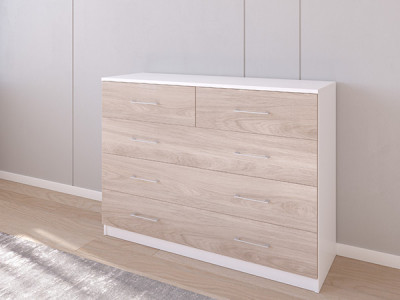 Комод 04/23 120х40х90 Белый/Кастелло Серый