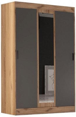 Бася Шкаф-купе (Дуб крафт/ Графит)