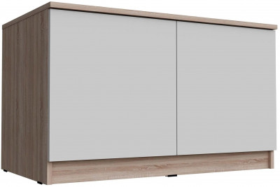 Челси Антресоль-тумба универсальная (Белый глянец, Дуб Сонома)