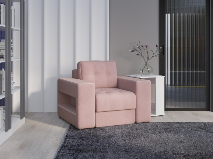Кресло Доро, Пыльная роза/МДФ пудра