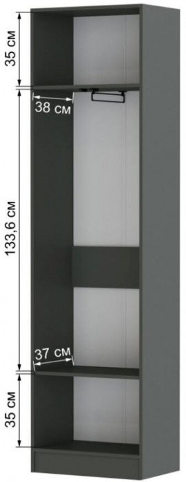 Прихожая Руэлла, композиция 2, графит серый