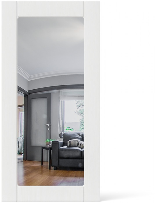 Прихожая П-6 Зеркало, МДФ белое дерево фрезеровка прованс