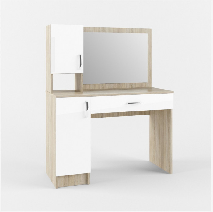 МС Софи Стол макияжный Сонома/Белый СМС 1100.1, Сонома/Белый