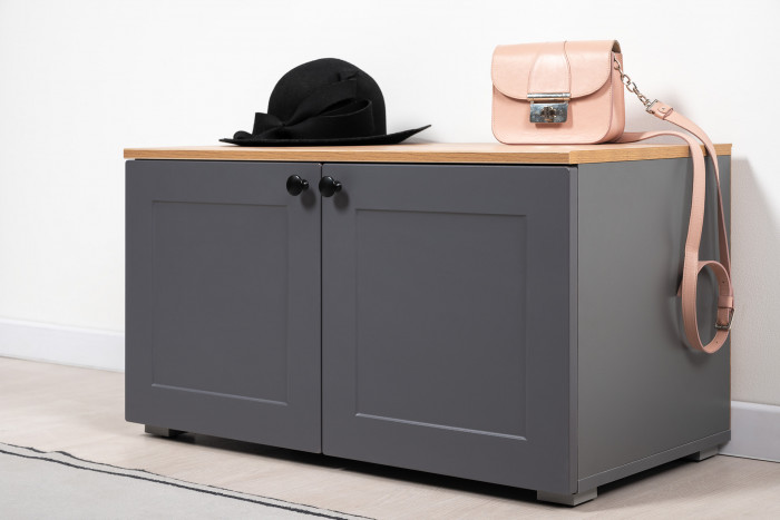 Остин 13.257 Тумба, цвет серый графит/дуб крафт золотой, ШхГхВ 80х41,9х43,7 см.