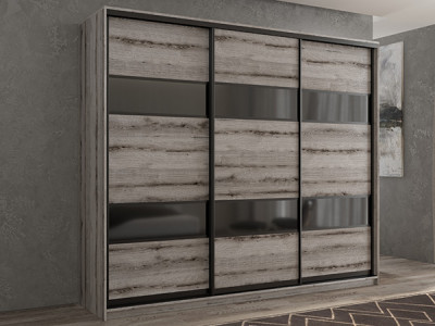 Шкаф-купе Кааппи 7 Эвок Окаменелый 250х45х230 см