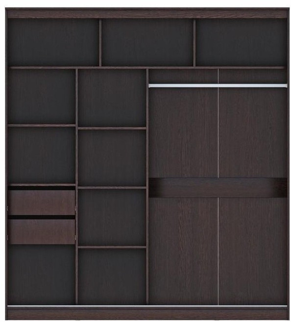 Шкаф-купе Комфорт 12 Прайм с фигурными зеркалами 2000 (2000 мм, Дуб Сонома)