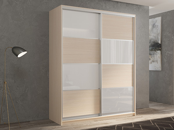 Шкаф-купе Кааппи 14 Дуб молочный 140х45х230 см