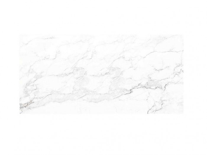 Альфа фотопечать стол обеденный раздвижной / белый мрамор/бетон белый/металлик