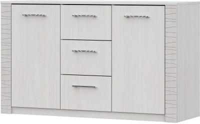 Гамма 20 Комод (3 ящика двухстворчатый) Серия №4 Ясень анкор  светлый / Сандал светлый