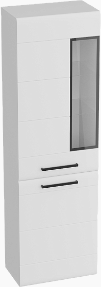 Кёльн Шкаф-витрина 1960 Белый Аляска/ Белый глянец