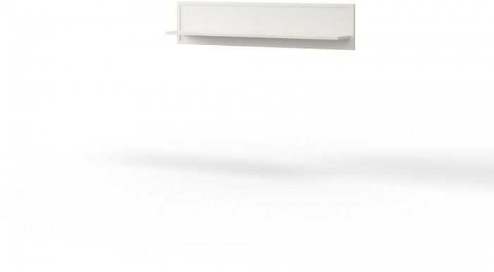 Полка навесная "Берг" - Белый текстурный/Ясень белый