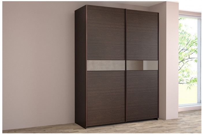 Шкаф-купе Иннэс-5 1400 Ф4/Ф4, Бодега белая