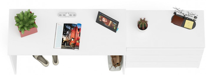 Мори письменный стол МСП1200.1 + Комод МК800.1, белый